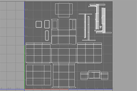 UV layout of Wall-e